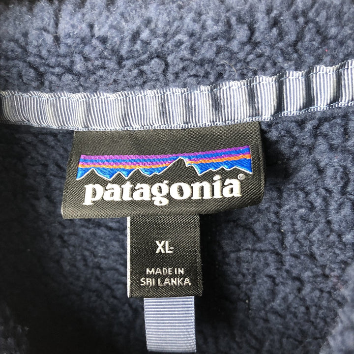 Patagonia Retro Pile Hoody 22806FA19 Fleece Full-Zip Hoodie, Women's, Size XL recycled polyester navy blue type Vintage Second Hand
