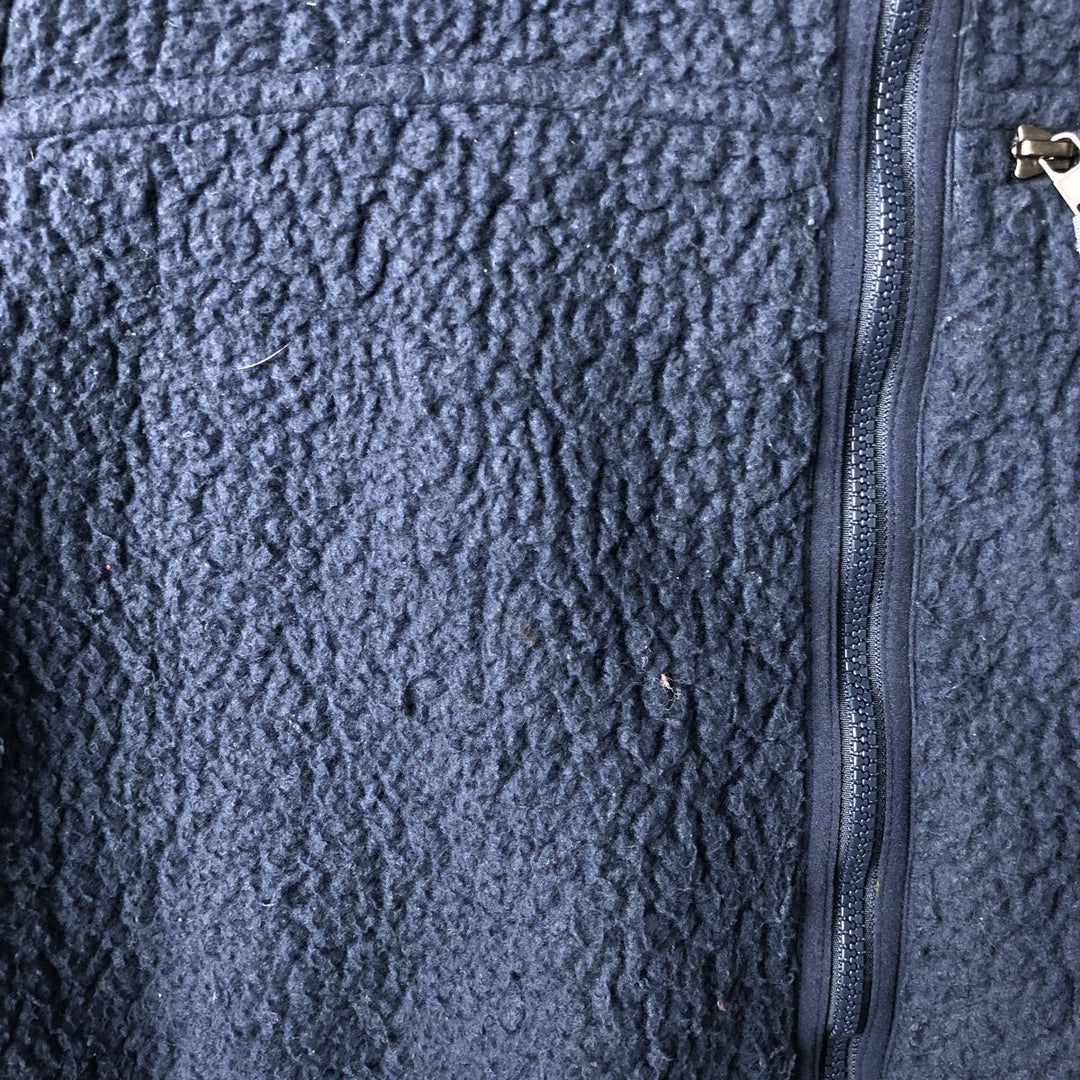 Patagonia Retro Pile Hoody 22806FA19 Fleece Full-Zip Hoodie, Women's, Size XL recycled polyester navy blue type Vintage Second Hand
