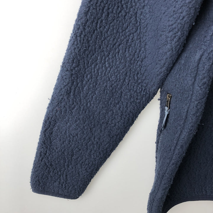 Patagonia Retro Pile Hoody 22806FA19 Fleece Full-Zip Hoodie, Women's, Size XL recycled polyester navy blue type Vintage Second Hand
