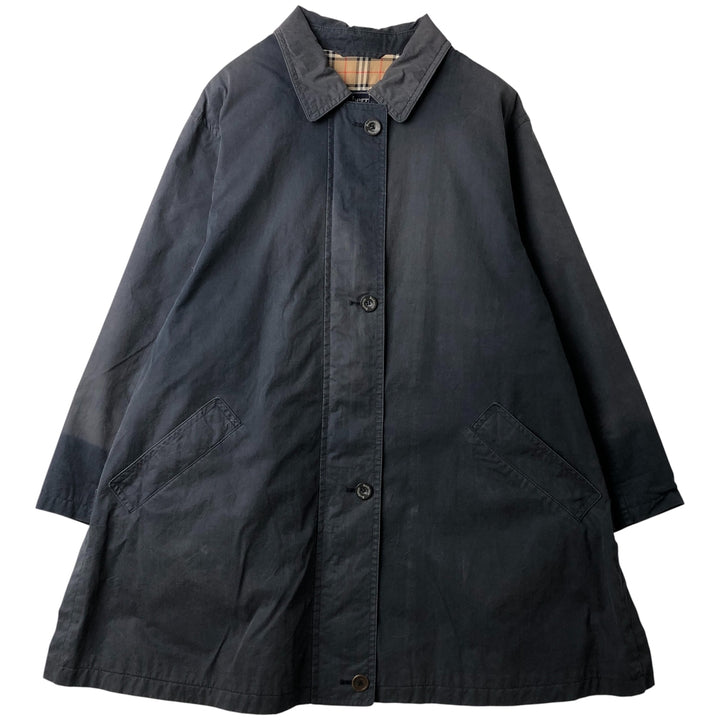 Burberry's Balmacaan Coat, Women's, Size XL cotton navy blue type Vintage Second Hand