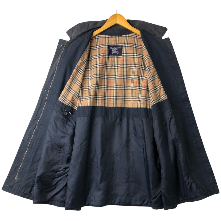 Burberry's Balmacaan Coat, Women's, Size XL cotton navy blue type Vintage Second Hand