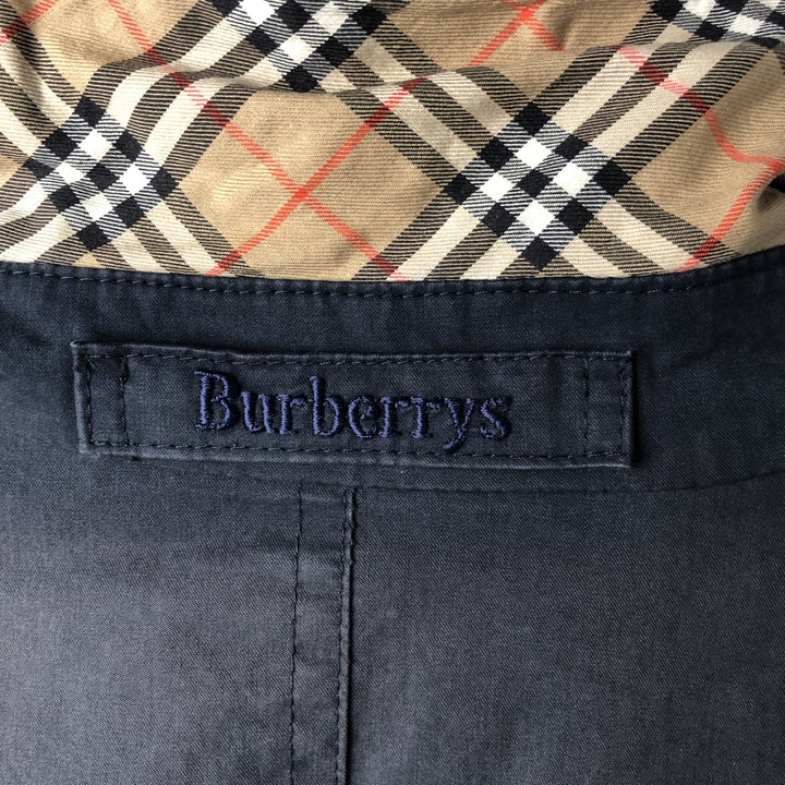 Burberry's Balmacaan Coat, Women's, Size XL cotton navy blue type Vintage Second Hand