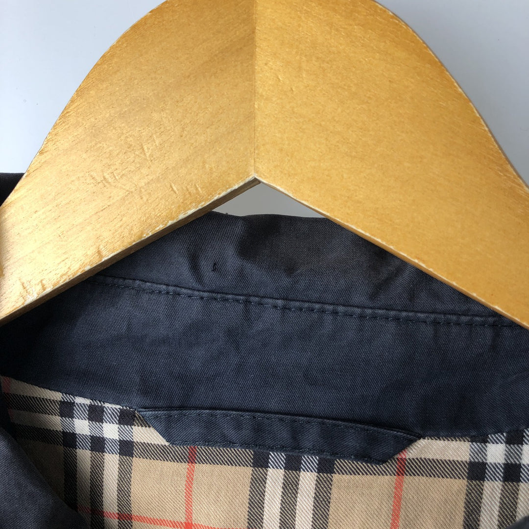 Burberry's Balmacaan Coat, Women's, Size XL cotton navy blue type Vintage Second Hand