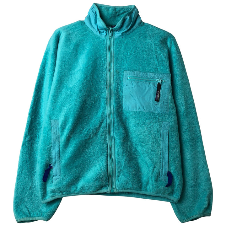 Vintage 1980'S Patagonia 25029S9 fleece jacket, made in the USA, size L, women's polyester turquoise blue Vintage Second Hand