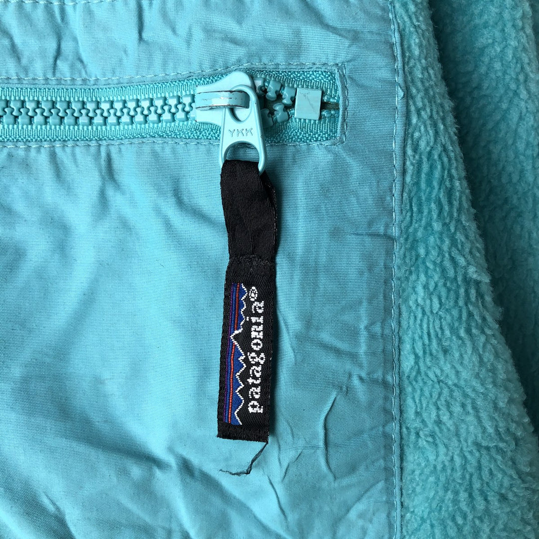 Vintage 1980'S Patagonia 25029S9 fleece jacket, made in the USA, size L, women's polyester turquoise blue Vintage Second Hand
