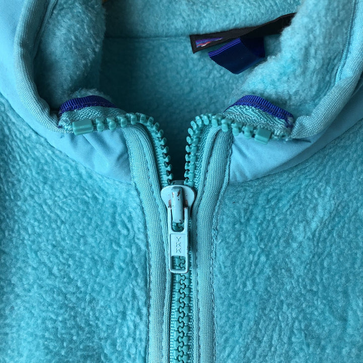Vintage 1980'S Patagonia 25029S9 fleece jacket, made in the USA, size L, women's polyester turquoise blue Vintage Second Hand