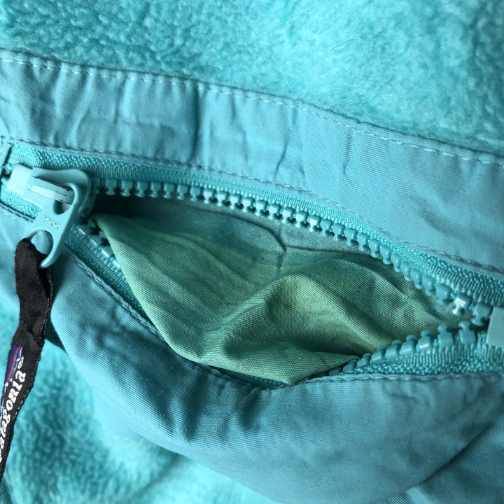 Vintage 1980'S Patagonia 25029S9 fleece jacket, made in the USA, size L, women's polyester turquoise blue Vintage Second Hand
