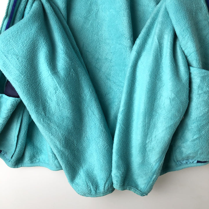 Vintage 1980'S Patagonia 25029S9 fleece jacket, made in the USA, size L, women's polyester turquoise blue Vintage Second Hand