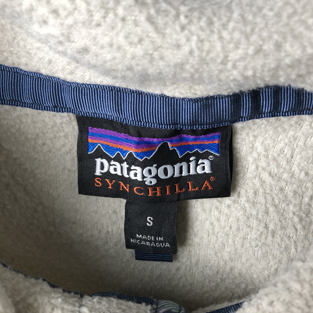 Patagonia Lightweight Synchilla Snap Tee (25455FA18) - Half-Snap Fleece Pullover, Women's Size Small polyester gray type Vintage Second Hand
