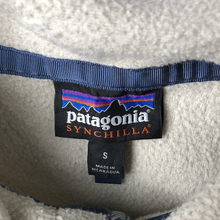 Patagonia Lightweight Synchilla Snap Tee (25455FA18) - Half-Snap Fleece Pullover, Women's Size Small polyester gray type Vintage Second Hand