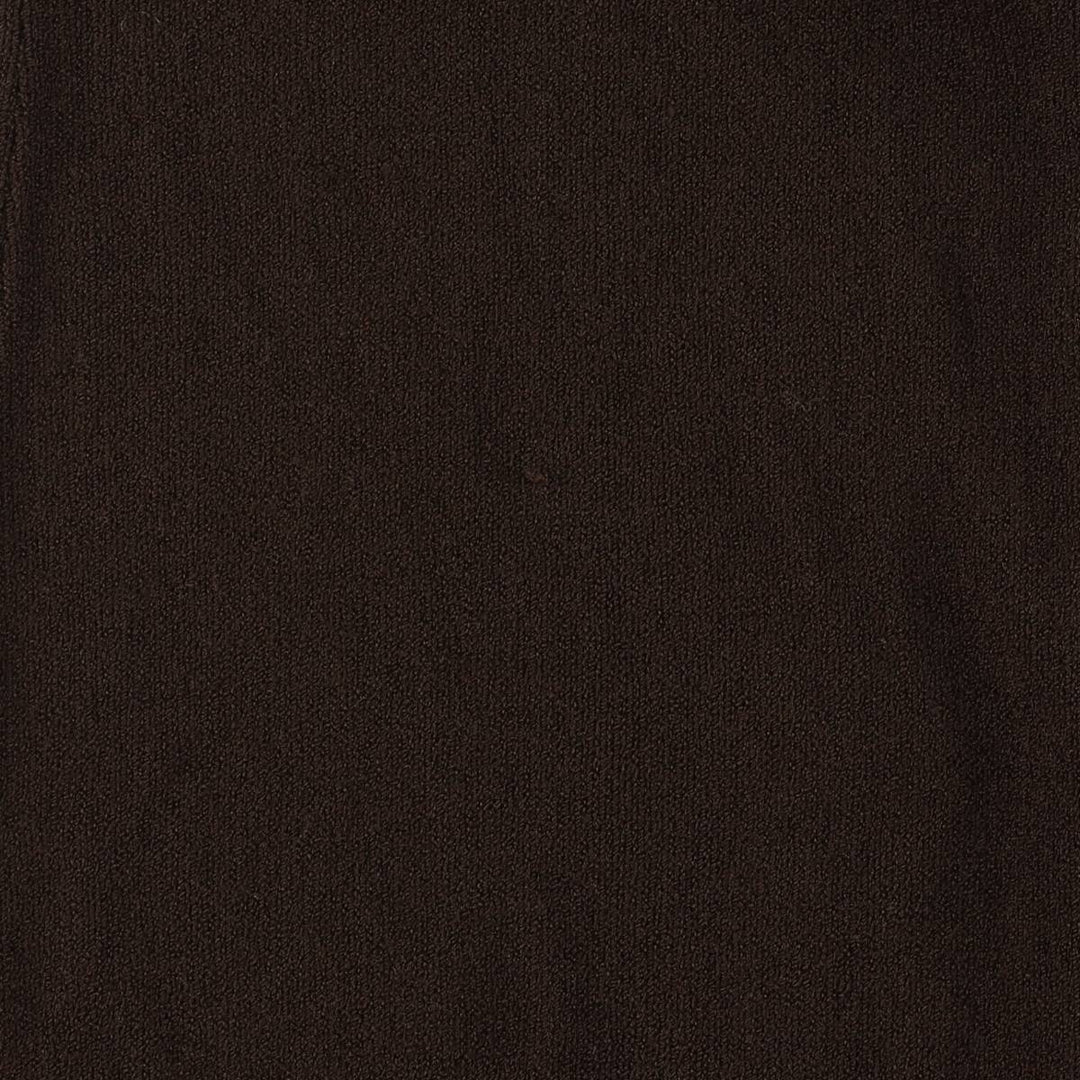 HOWARD LAWRENCE knit V-neck maxi long sleeve fitted dress, women's size L unclear brown type Vintage Second Hand
