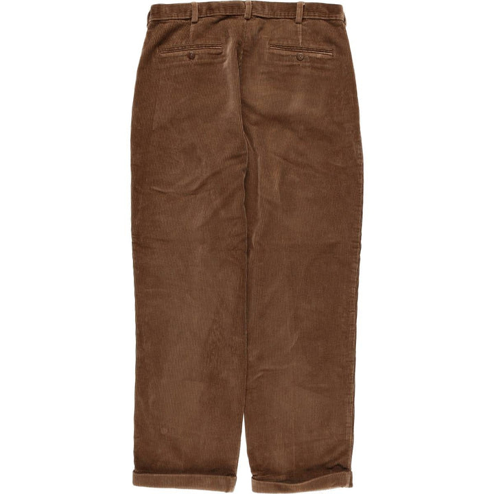 JOS. A. BANK Two-pleat Corduroy Pants, Men's, Size W33 cotton brown type Vintage Second Hand