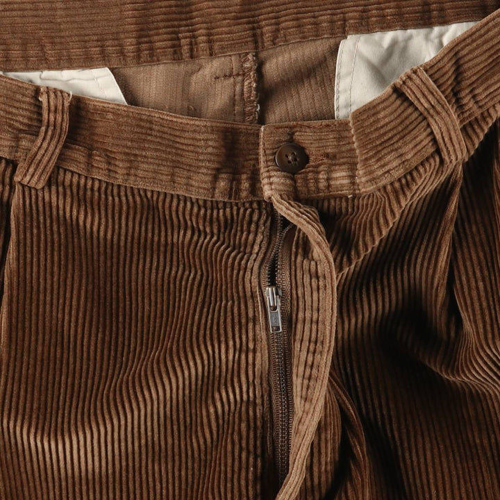 JOS. A. BANK Two-pleat Corduroy Pants, Men's, Size W33 cotton brown type Vintage Second Hand