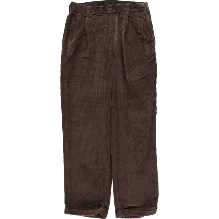 JOS.A.BANK Two-pleat Corduroy Pants, Men's, Size W32 cotton brown type Vintage Second Hand