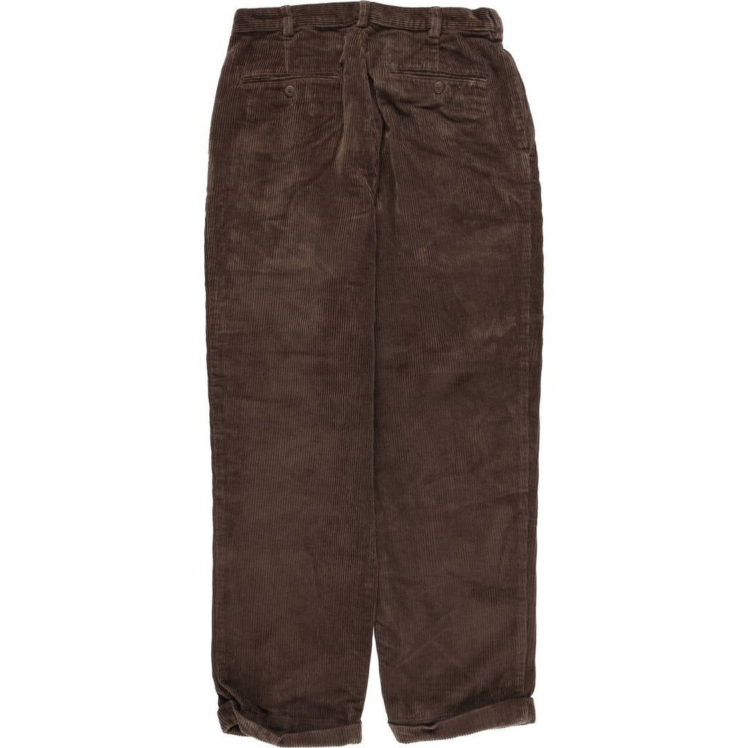 JOS.A.BANK Two-pleat Corduroy Pants, Men's, Size W32 cotton brown type Vintage Second Hand