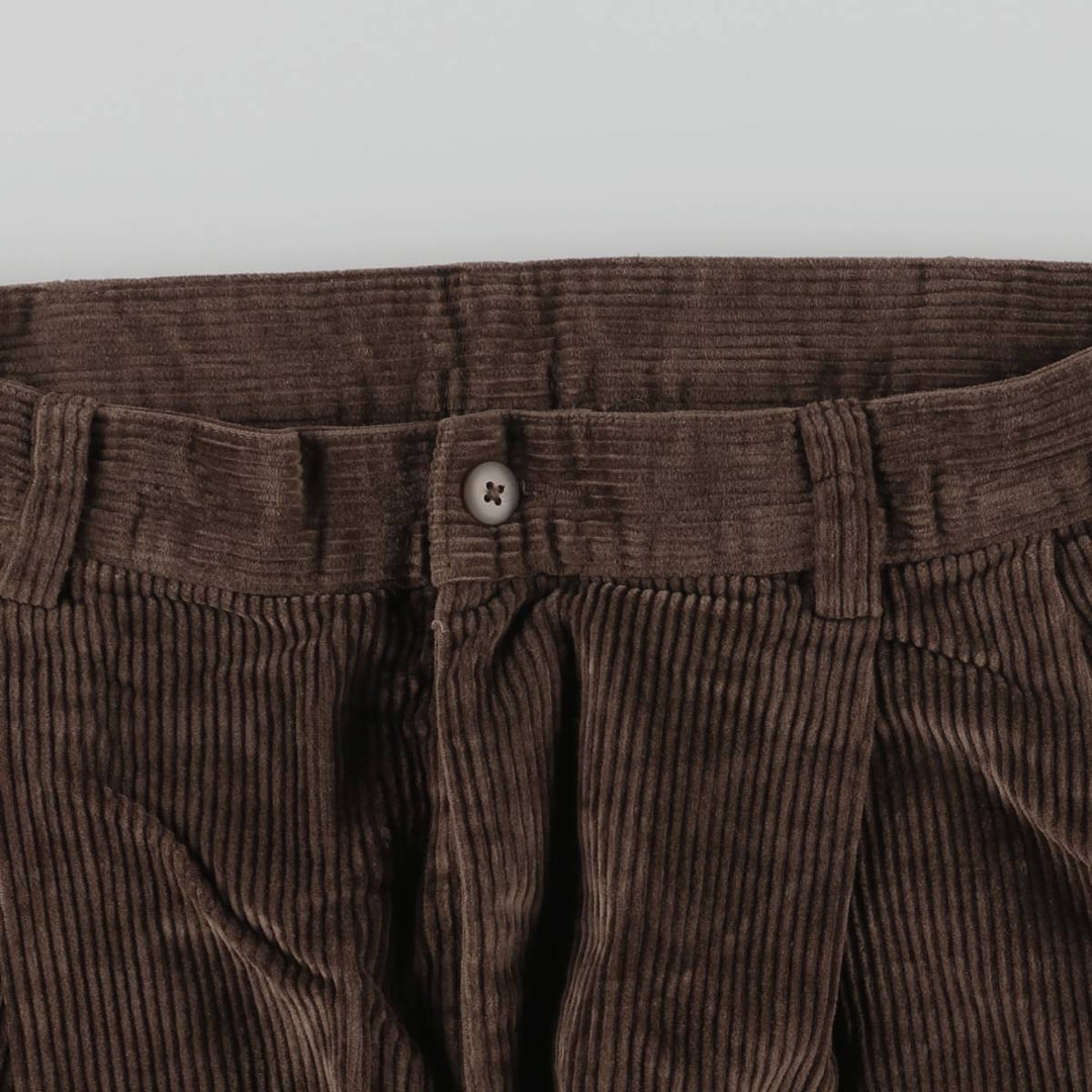 JOS.A.BANK Two-pleat Corduroy Pants, Men's, Size W32 cotton brown type Vintage Second Hand