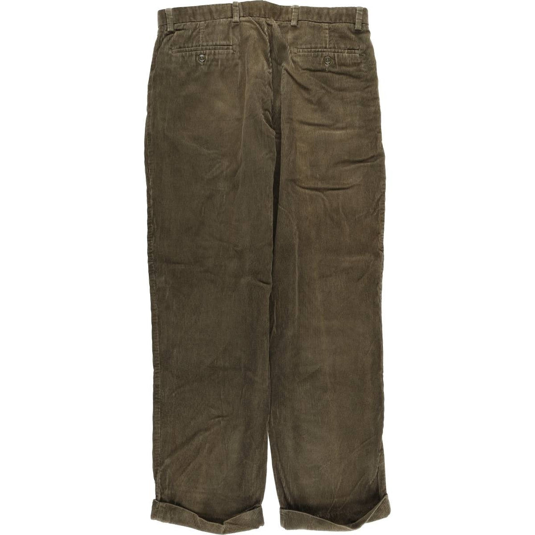2000'S Dockers Recode Two-Pleated Corduroy Pants, Men's, Size W35 cotton Khaki type Vintage Second Hand
