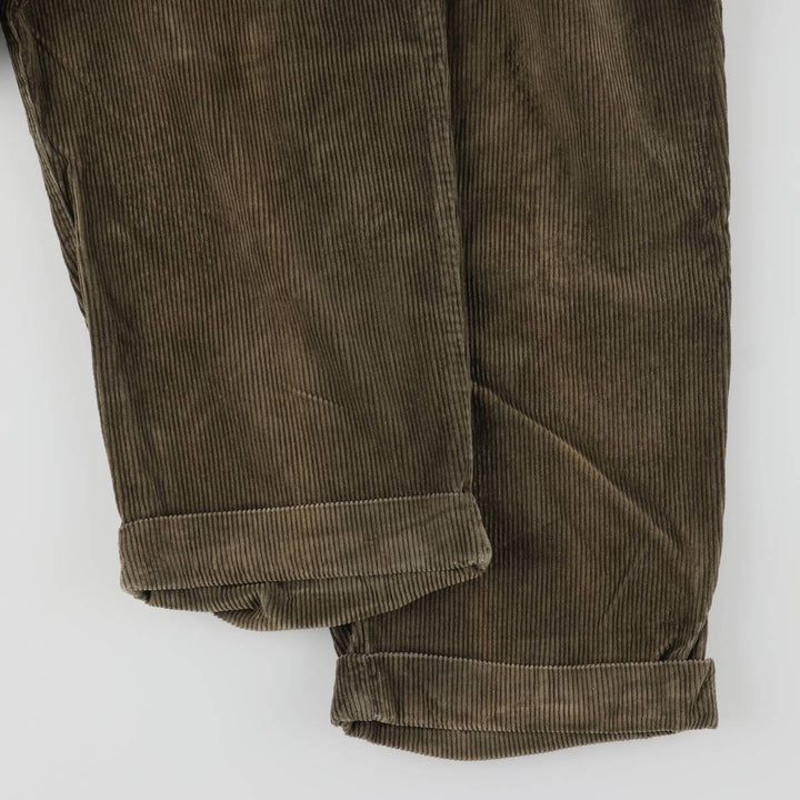 2000'S Dockers Recode Two-Pleated Corduroy Pants, Men's, Size W35 cotton Khaki type Vintage Second Hand