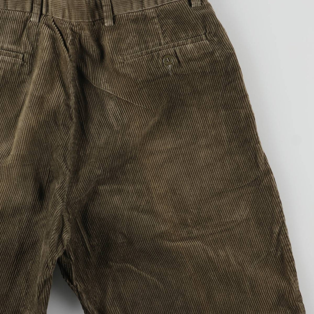 2000'S Dockers Recode Two-Pleated Corduroy Pants, Men's, Size W35 cotton Khaki type Vintage Second Hand