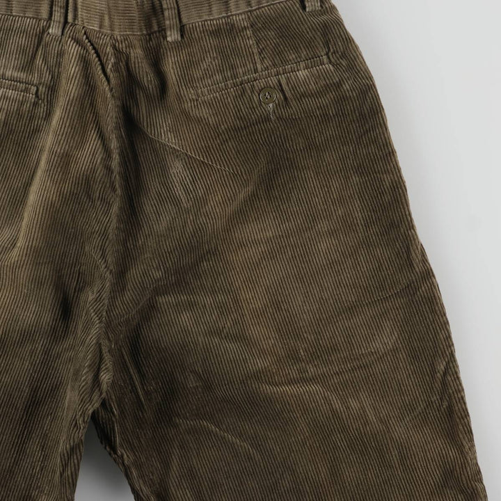 2000'S Dockers Recode Two-Pleated Corduroy Pants, Men's, Size W35 cotton Khaki type Vintage Second Hand