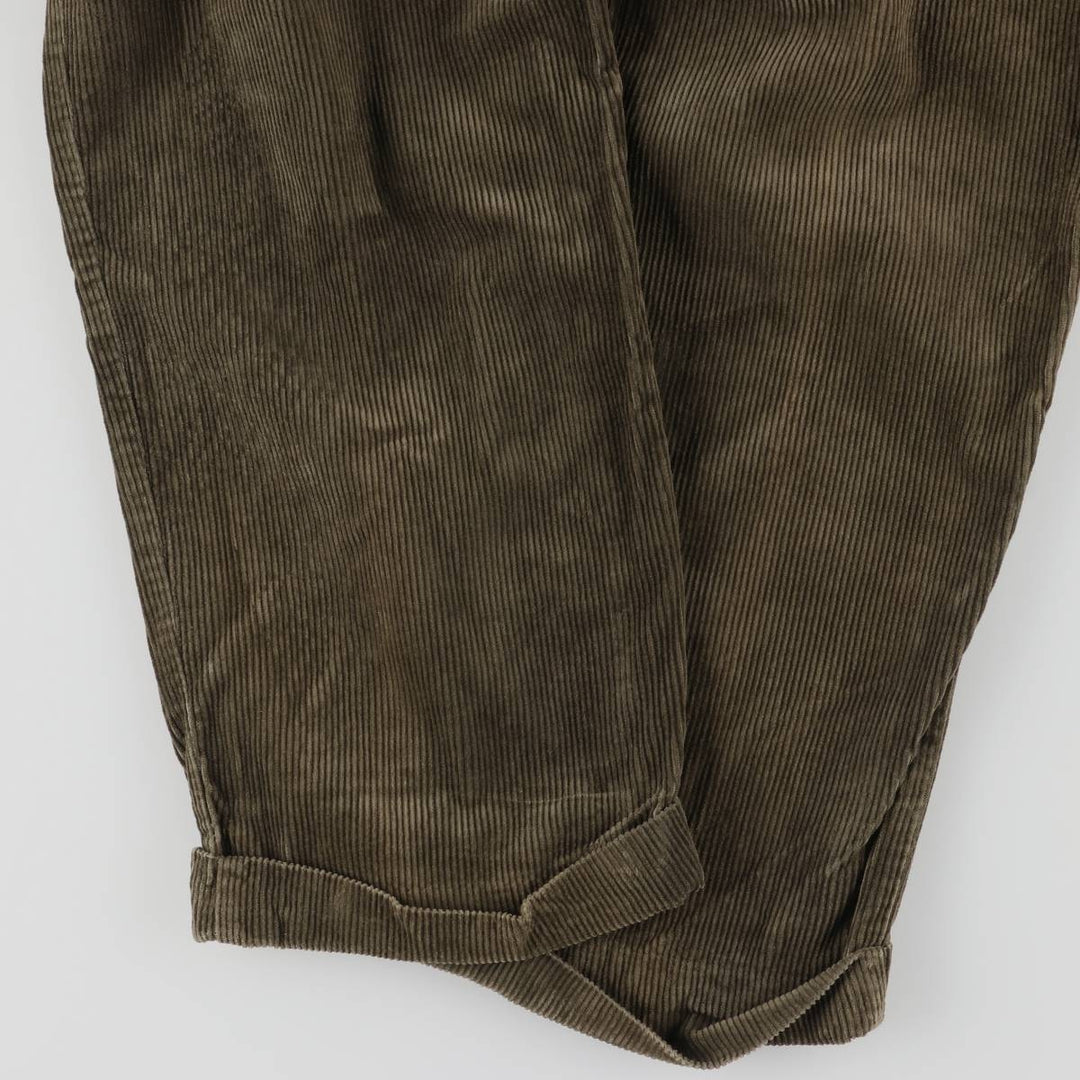 2000'S Dockers Recode Two-Pleated Corduroy Pants, Men's, Size W35 cotton Khaki type Vintage Second Hand