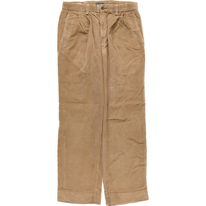 2000'S Dockers Recode Two-Pleated Corduroy Pants, Men's, Size W33 cotton Beige type Vintage Second Hand