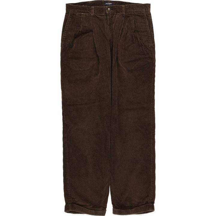 90'S Dockers Khakis Two-pleat Wide-Rib Corduroy Pants, Men's, Vintage, Size W34 cotton brown type Vintage Second Hand