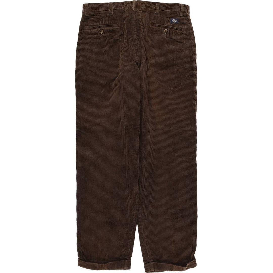 90'S Dockers Khakis Two-pleat Wide-Rib Corduroy Pants, Men's, Vintage, Size W34 cotton brown type Vintage Second Hand