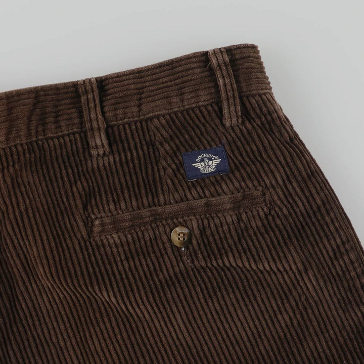 90'S Dockers Khakis Two-pleat Wide-Rib Corduroy Pants, Men's, Vintage, Size W34 cotton brown type Vintage Second Hand