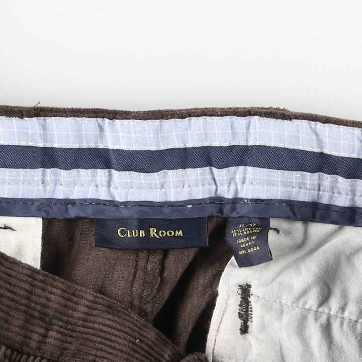 Charter Club CHARTER CLUB CLUB ROOM Two-pleat Corduroy Pants Men's Size W34 cotton brown type Vintage Second Hand