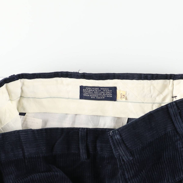 Corduroy pants for men, size W34 cotton navy blue type Vintage Second Hand