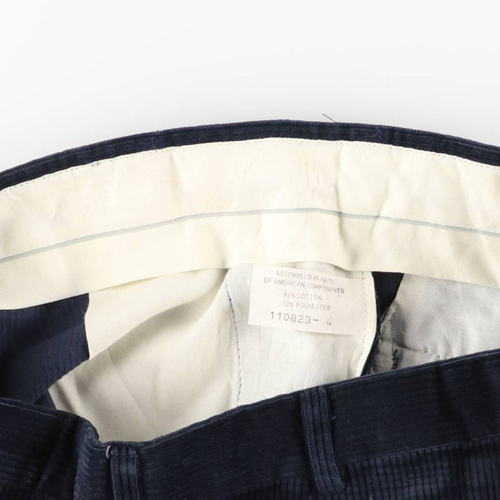 Corduroy pants for men, size W34 cotton navy blue type Vintage Second Hand