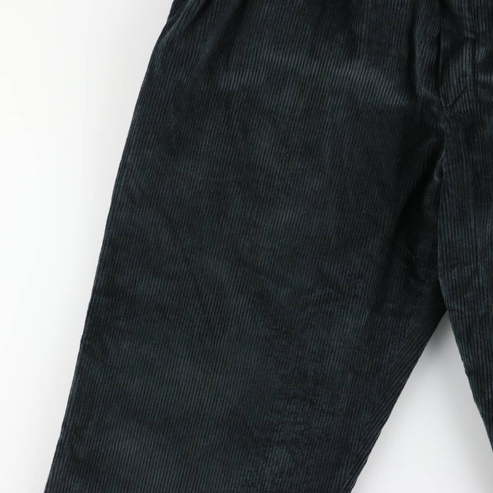 ROBERT CLIVE Two-pleat Corduroy Pants, Made in England, Men's, Size W34 cotton black type Vintage Second Hand
