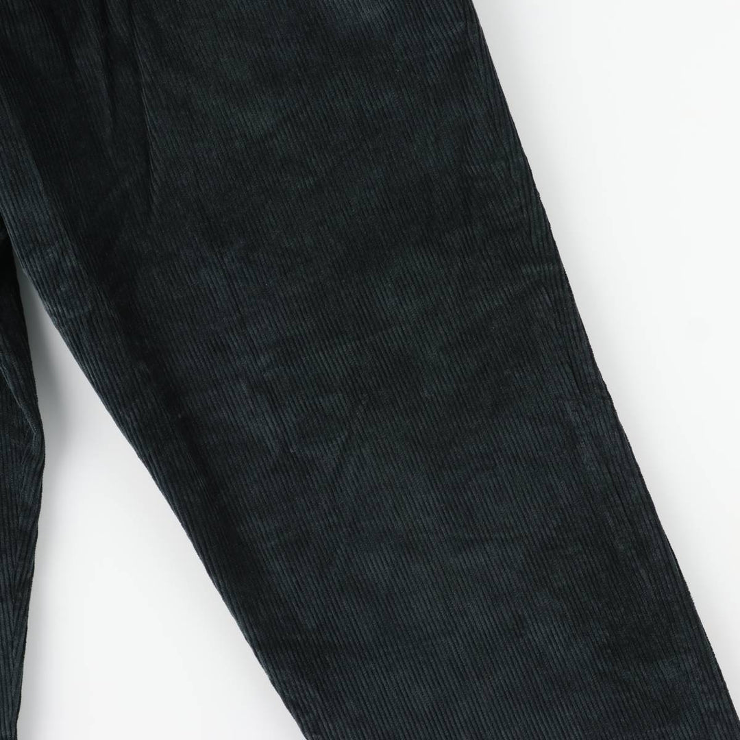 ROBERT CLIVE Two-pleat Corduroy Pants, Made in England, Men's, Size W34 cotton black type Vintage Second Hand