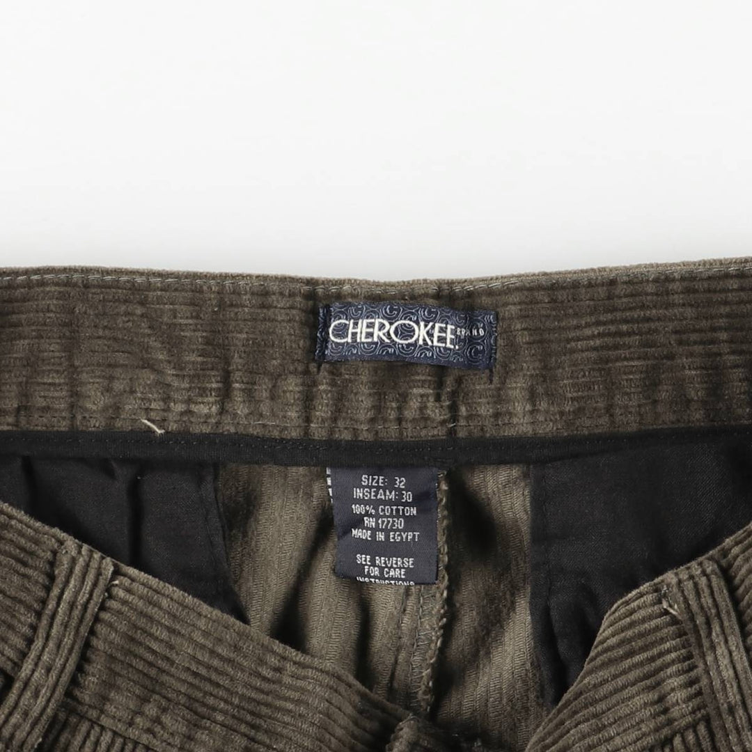 CHEROKEE Corduroy Pants Men's Size W32 cotton Khaki type Vintage Second Hand