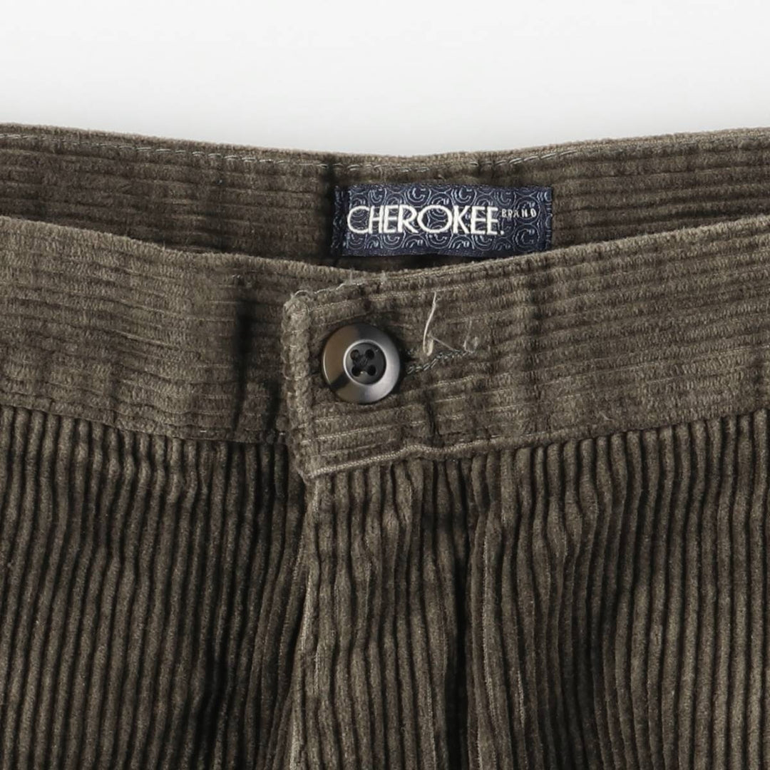 CHEROKEE Corduroy Pants Men's Size W32 cotton Khaki type Vintage Second Hand