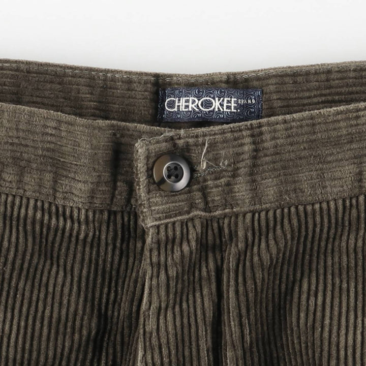 CHEROKEE Corduroy Pants Men's Size W32 cotton Khaki type Vintage Second Hand