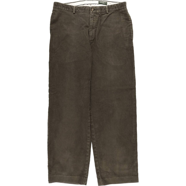 Eddie Bauer Two-pleat Corduroy Pants, Men's, Size W35 cotton brown type Vintage Second Hand