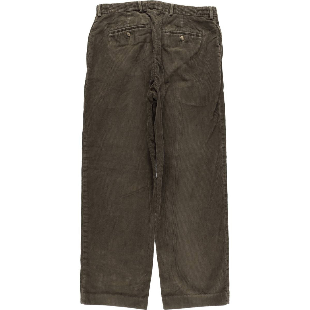 Eddie Bauer Two-pleat Corduroy Pants, Men's, Size W35 cotton brown type Vintage Second Hand
