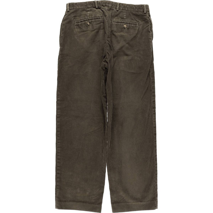 Eddie Bauer Two-pleat Corduroy Pants, Men's, Size W35 cotton brown type Vintage Second Hand