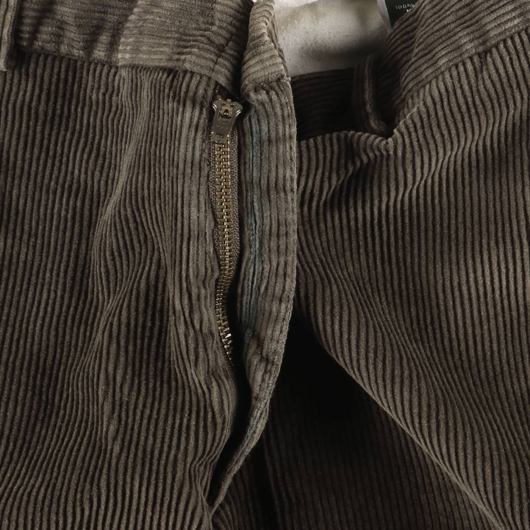 Eddie Bauer Two-pleat Corduroy Pants, Men's, Size W35 cotton brown type Vintage Second Hand