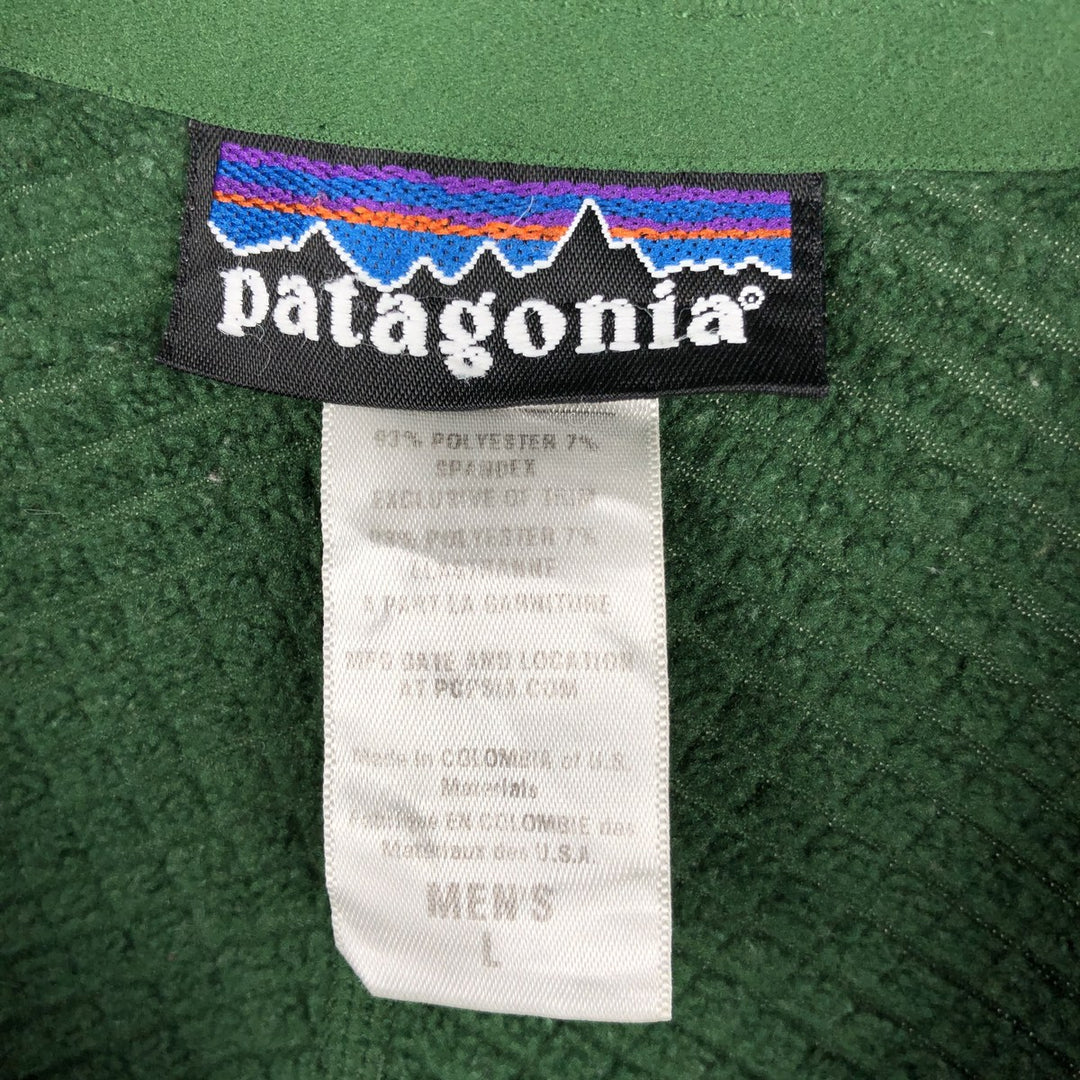 Patagonia Regulator R1 Pullover 40107FA11, Half-Zip Fleece Pullover, Men's Size L polyester green type Vintage Second Hand