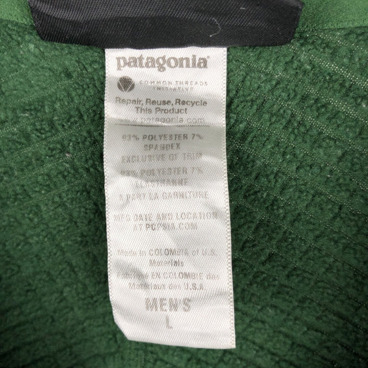 Patagonia Regulator R1 Pullover 40107FA11, Half-Zip Fleece Pullover, Men's Size L polyester green type Vintage Second Hand