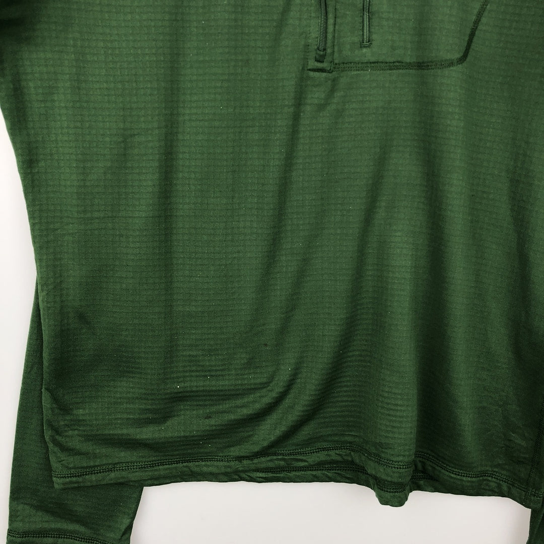 Patagonia Regulator R1 Pullover 40107FA11, Half-Zip Fleece Pullover, Men's Size L polyester green type Vintage Second Hand
