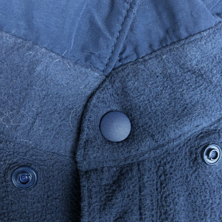 Patagonia Hidden Button-Down Long Sleeve Early Rise Snap Shirt 52225FA19 Long Sleeve Fleece Shirt Men's Size L polyester navy blue type Vintage Second Hand