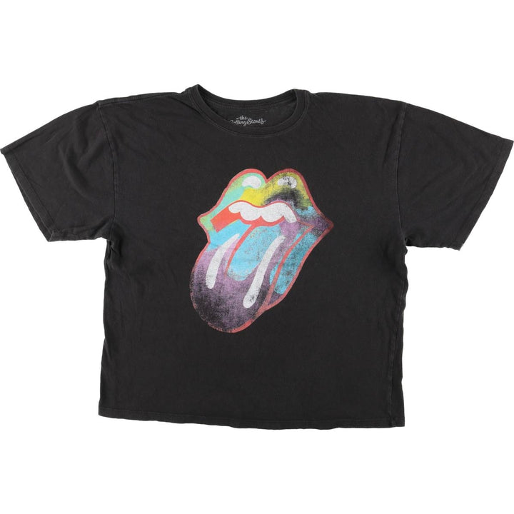 THE ROLLING STONES The Rolling Stones Band T-shirt Band T Men's XL size cotton black type Vintage Second Hand