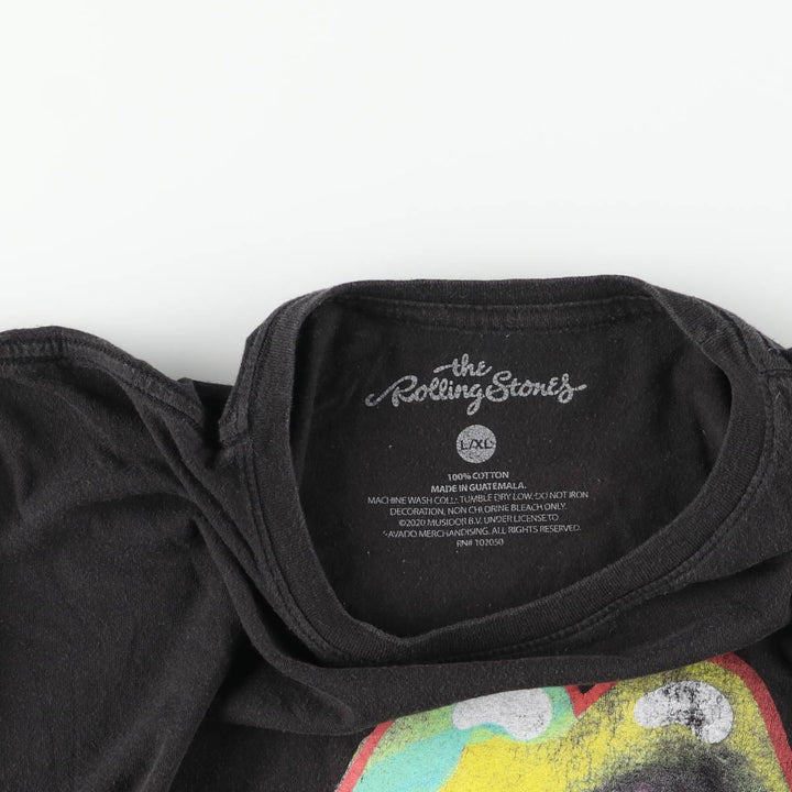 THE ROLLING STONES The Rolling Stones Band T-shirt Band T Men's XL size cotton black type Vintage Second Hand