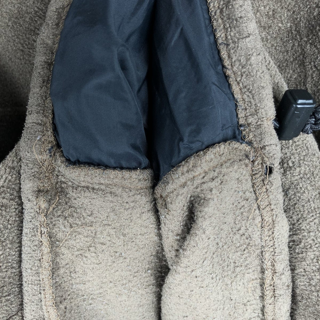 Vintage 90'S J.Crew half-zip fleece pullover, made in the USA, size M. polyester brown type Vintage Second Hand