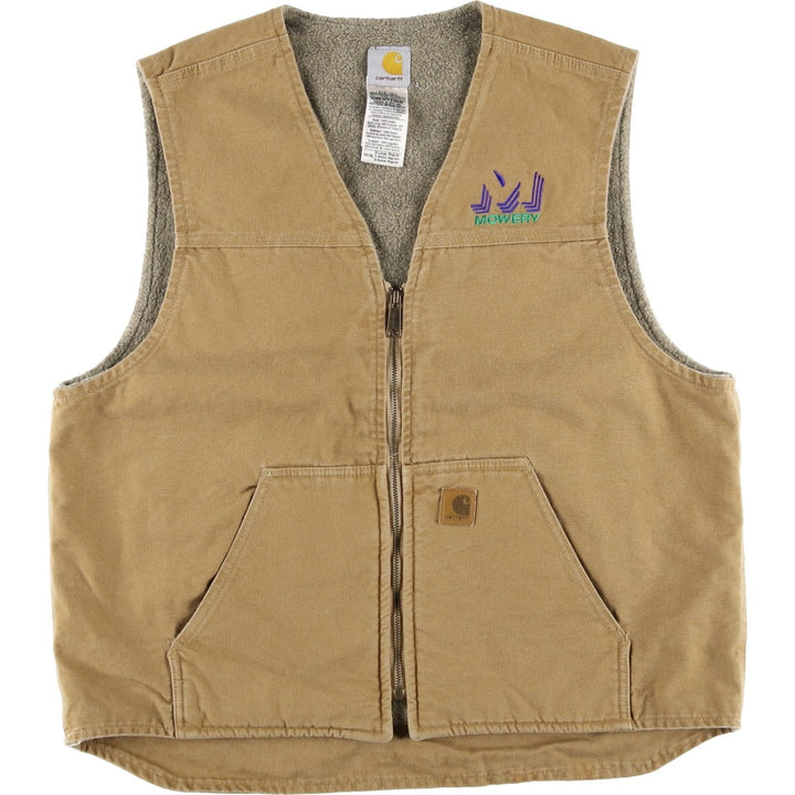 2000'S Carhartt Duck Vest, Men's XL cotton Camel type Vintage Second Hand