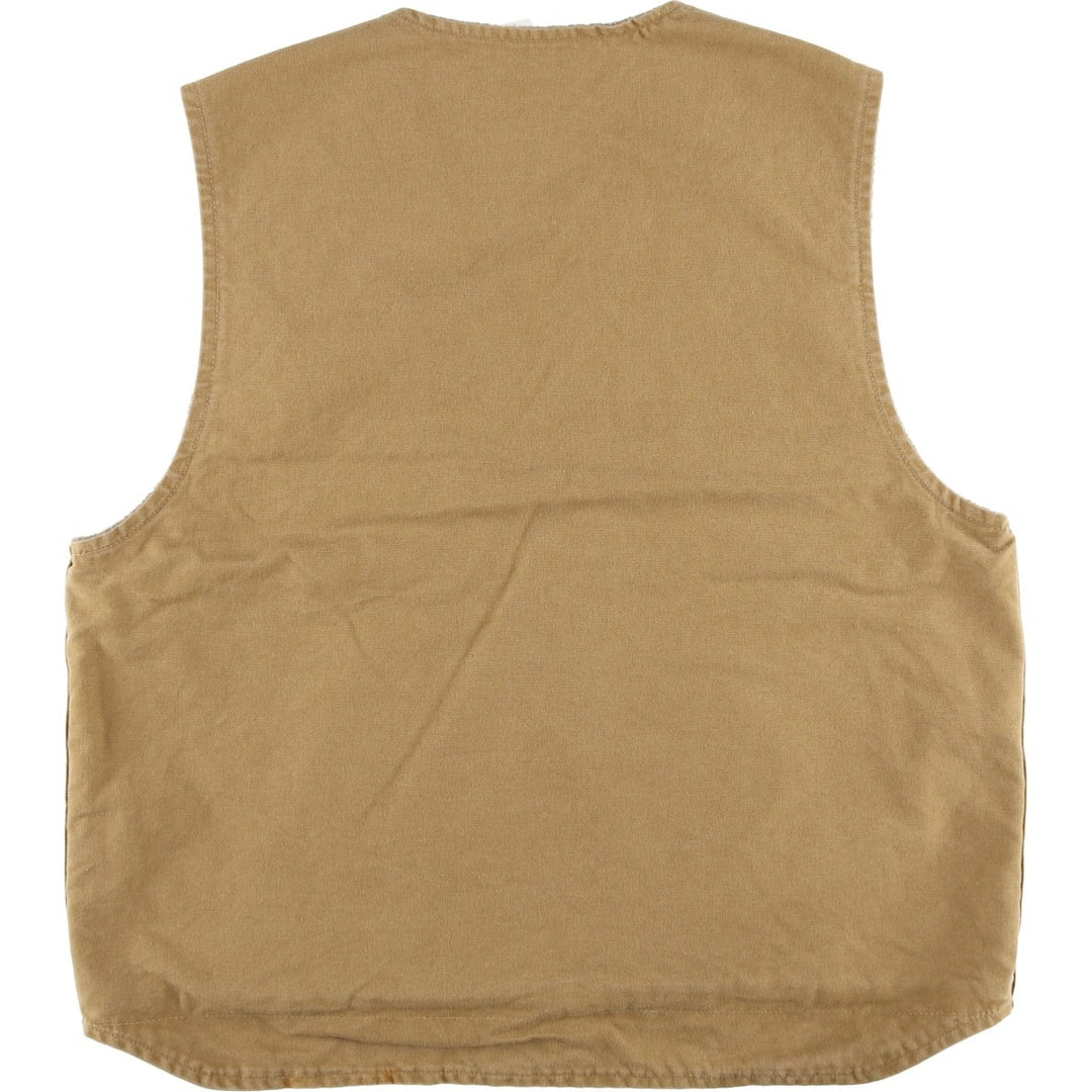 2000'S Carhartt Duck Vest, Men's XL cotton Camel type Vintage Second Hand